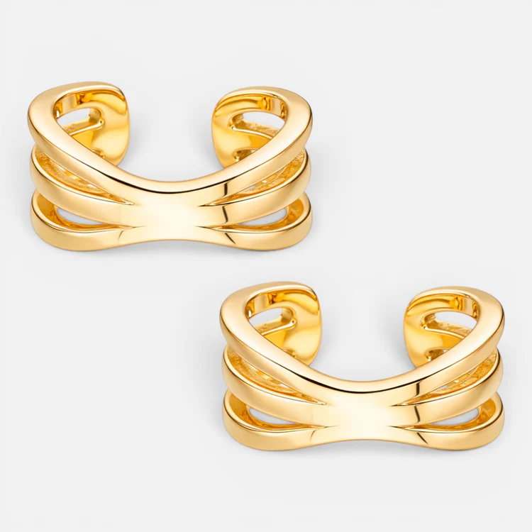 Aro Ear Cuff Elegancia Moderna
Baño Oro 